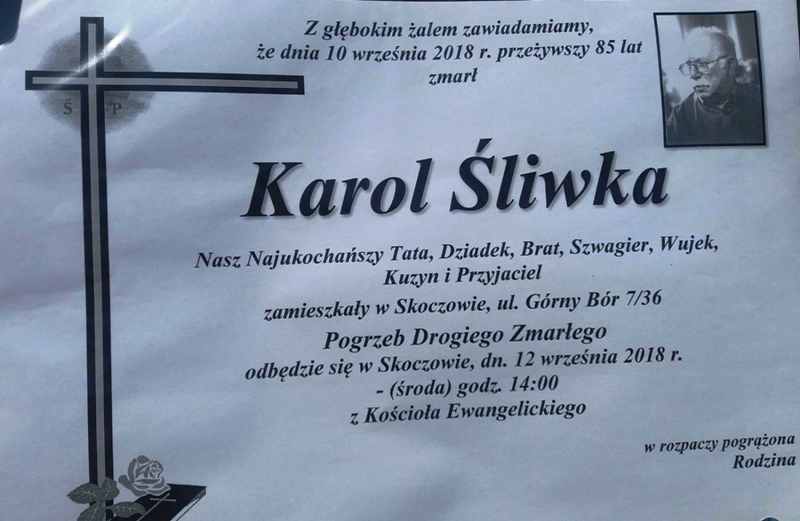 Pożegnaliśmy artystę „stela” – śp. Karola Śliwkę. (zdjęcia)